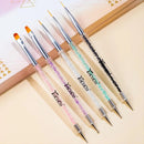 YADADA Double-Ended Nail Art Brushes | Acrylic Nail Brush Kit 5 Pcs | Point Drill Nail Dotting Drawing Painting Tools Liner