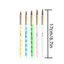 5 Pcs Nail Art Pen Nail Gel Acrylic Nail Art Brush Set For Nail Art Tips Design Nail Painting Tools