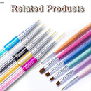 YADADA Double-Ended Nail Art Brushes | Acrylic Nail Brush Kit 5 Pcs | Point Drill Nail Dotting Drawing Painting Tools Liner