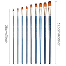 9pcs Nail Round Long Rod Oil Paint Brush Set