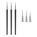 Nail Art Brushes Set 3 Pcs Nail Art Liner Painting Pen Light Therapy Carving Pen Brush Acrylic UV Gel Nail Brush Line Design Manicure Tools