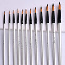 12 Pcs Nylon Gel Nail Art Brush Set | Nail Extension Gel Brush | Builder Gel Brush For Home Beauty Salon DIY Manicure