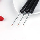 Nail Art Brushes Set 3 Pcs Nail Art Liner Painting Pen Light Therapy Carving Pen Brush Acrylic UV Gel Nail Brush Line Design Manicure Tools