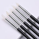 Nail Art Brush Set 5 Pcs Silicone Nail Art Hollow Engraving Embossing Pen Clay Soft Pottery Tools For Salon Home Diy