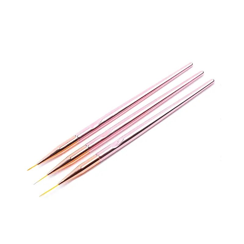 Nail Art Stripe Gel Brush | Rose Gold Metal Line Thin Nail Brush For Nail Art | Nail Accessories