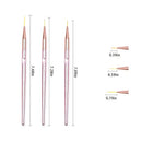 Nail Art Stripe Gel Brush | Rose Gold Metal Line Thin Nail Brush For Nail Art | Nail Accessories
