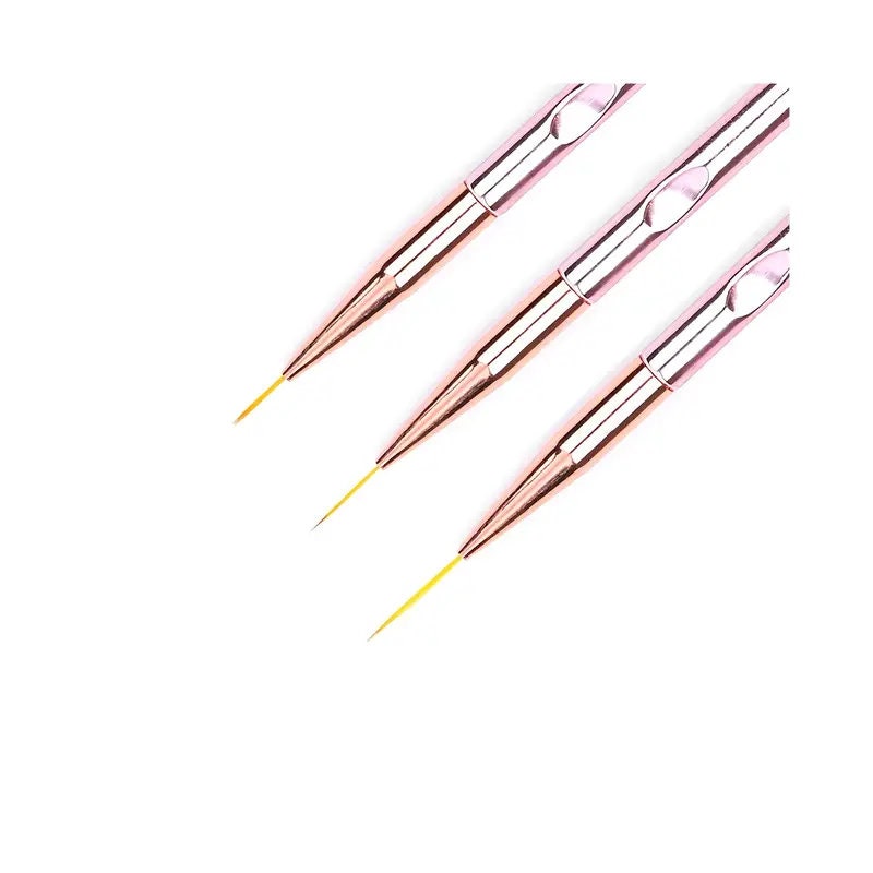 Nail Art Stripe Gel Brush | Rose Gold Metal Line Thin Nail Brush For Nail Art | Nail Accessories