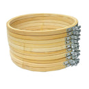 YOTINO 10 Pieces 8 Inches Adjustable Bamboo Circle Round Embroidery Hoops