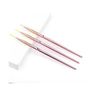 Nail Art Stripe Gel Brush | Rose Gold Metal Line Thin Nail Brush For Nail Art | Nail Accessories