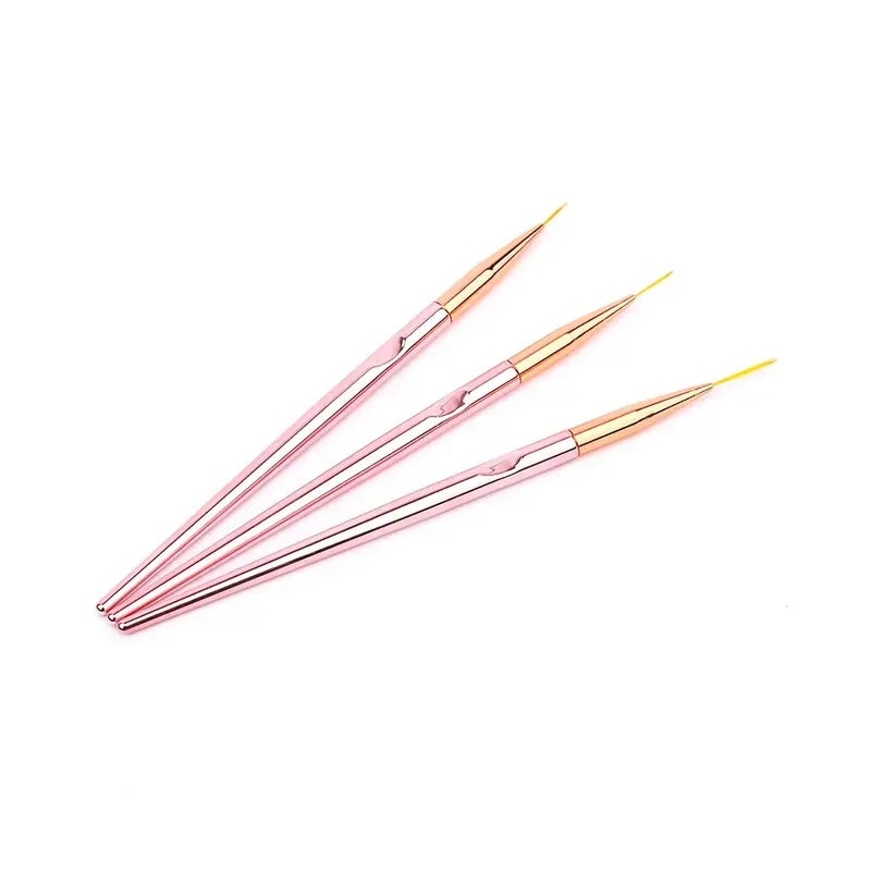 Nail Art Stripe Gel Brush | Rose Gold Metal Line Thin Nail Brush For Nail Art | Nail Accessories