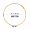 YOTINO 10 Pieces 8 Inches Adjustable Bamboo Circle Round Embroidery Hoops