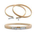 YOTINO 10 Pieces 8 Inches Adjustable Bamboo Circle Round Embroidery Hoops