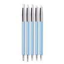 5 Pcs Nail Art Dotting Tools Nail Silicone Brush Dual Head UV Gel Dotting Drawing Painting Pen