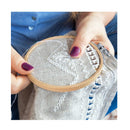 YOTINO 10 Pieces 8 Inches Adjustable Bamboo Circle Round Embroidery Hoops