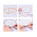 YOTINO 10 Pieces 8 Inches Adjustable Bamboo Circle Round Embroidery Hoops