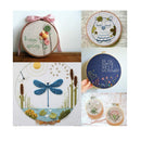 YOTINO 10 Pieces 8 Inches Adjustable Bamboo Circle Round Embroidery Hoops