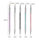 5 Acrylic Nail Brush With Crystal | Acrylic Brush | Nylon Drawing Line | Manicure Tool