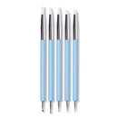5 Pcs Nail Art Dotting Tools Nail Silicone Brush Dual Head UV Gel Dotting Drawing Painting Pen
