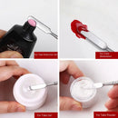 Nail Art Acrylic Nail Brush Double Head GlueTaking Pen Quick Extension Gel Steel