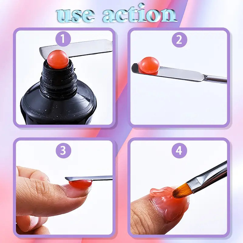 silicone brush set (5Pcs Nail Art Sculpture Pen Dual Tipped Silicone R