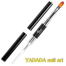 YADADA Dual-Ended Polygel Nail Brush & Picker | 2 In 1 Designs Polygel Nial Brushes Stainless Steel Gel Nail Brush Polygel Slice Tool