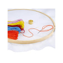 Caydo 6 Pieces 10 Inch Adjustable Wooden Round Embroidery Hoops Bamboo Circle Cross Stitch Craft Practice Needlework