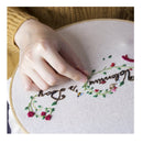 Caydo 6 Pieces 10 Inch Adjustable Wooden Round Embroidery Hoops Bamboo Circle Cross Stitch Craft Practice Needlework