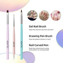 Aokitec Nail Art Brushes 6pcs Set Gel Polish Nail Art Design Pen Painting Tools With Nail Extension Gel Brush Builder Gel Brush Nail Dotting
