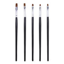5 Pcs/Set Nail Art Brush Flat Pen Drawing Painting Tips Floral Painting Brush Manicure Nail Art Tool