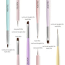 Aokitec Nail Art Brushes 6pcs Set Gel Polish Nail Art Design Pen Painting Tools With Nail Extension Gel Brush Builder Gel Brush Nail Dotting