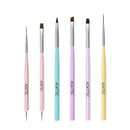 Aokitec Nail Art Brushes 6pcs Set Gel Polish Nail Art Design Pen Painting Tools With Nail Extension Gel Brush Builder Gel Brush Nail Dotting