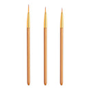 3 Pcs/set Rose Golden Nail Art Line Painting Brushes Metal Handle Thin Liner Drawing Pen DIY UV Gel Tips Design Manicure Tool Kits
