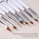 8pcs Zebra Pattern Handle Nail Brush Set Drawing Pen Painting Tool