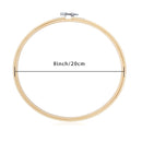 Caydo 8 Pieces 8 Inches Round Wooden Embroidery Hoops Adjustable Bamboo Circle