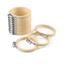 Caydo 12 Pieces 3 Inch Round Wooden Hoops for Embroidery | Adjustable | Bamboo | For Druz Point