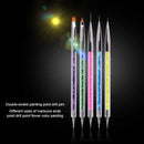 5 Pcs Double Head Nail Art Dot Brush Acrylic Nail Brush