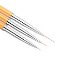 3 Pcs Nail Art Liner Brushes | Nail Art Brushes Set Acrylic Glitter Drawing Painting Brushes