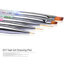 5 Pcs Double Head Nail Art Dot Brush Acrylic Nail Brush