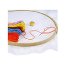 Caydo 8 Pieces 8 Inches Round Wooden Embroidery Hoops Adjustable Bamboo Circle