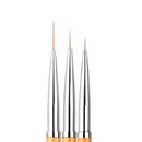 3 Pcs Nail Art Liner Brushes | Nail Art Brushes Set Acrylic Glitter Drawing Painting Brushes