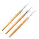 3 Pcs Nail Art Liner Brushes | Nail Art Brushes Set Acrylic Glitter Drawing Painting Brushes