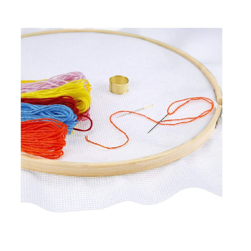 Caydo 12 Pieces 3 Inch Round Wooden Hoops for Embroidery | Adjustable | Bamboo | For Druz Point