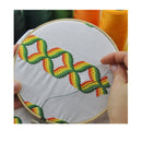 Caydo 8 Pieces 8 Inches Round Wooden Embroidery Hoops Adjustable Bamboo Circle