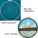 Tcbasrt 4Pack Embroidery Kit with Pattern and Instructions | Cross Stitch Kits Include 2 Embroidery Hoop | 4 Embroidery Clothes（Multicolor）