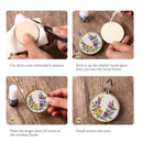 Mini Embroidery Hoop Wooden Mini Crossing Stitch Hoop Mini Ring Embroidery Circle for DIY Pendant Crafts (16 Sets)