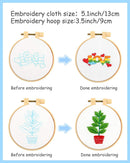 Pllieay 10 PCS Embroidery Beginner Kits for Kids 7-13, Include Instructions | Embroidery Starter Kit with Pattern, Needlepoint Kits