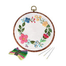 Full Range of Pattern Embroidery Starter Kit | Kissbuty Cross Stitch Kit Including Embroidery Fabric With Floral Pattern