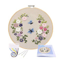 Full Range of Pattern Embroidery Starter Kit | Kissbuty Cross Stitch Kit Including Embroidery Fabric With Floral Pattern