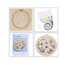 Full Range of Pattern Embroidery Starter Kit | Kissbuty Cross Stitch Kit Including Embroidery Fabric With Floral Pattern