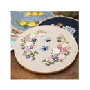 Full Range of Pattern Embroidery Starter Kit | Kissbuty Cross Stitch Kit Including Embroidery Fabric With Floral Pattern
